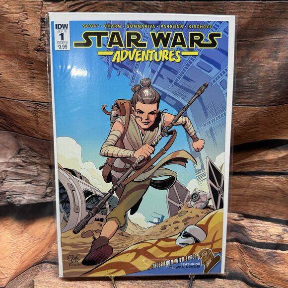 Star Wars Adventures #1 Variant Cover B IDW Rey Obi-Wan Kenobi 2017 Comic Book - Picture 1 of 1